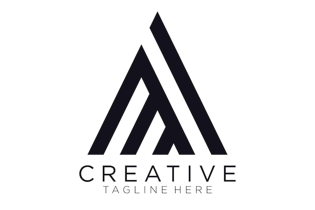 litera A logo wektor ikona projektu minimalistyczne nowoczesne logo proste