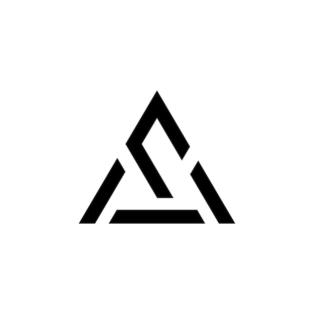 Plik wektorowy litera a połączone logo w stylu origami czarno-białe kształty geometryczne izolowane na podwójnym tle mogą być używane do logo i marki biznesowej płaskie elementy szablonu projektu logo wektorowego