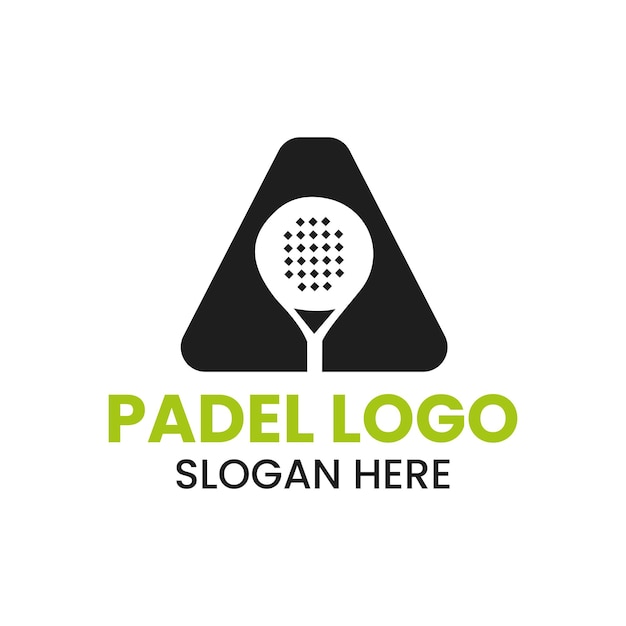 Litera A Projektowanie Logo Padel. Symbol Rakiety Sportowej Padel