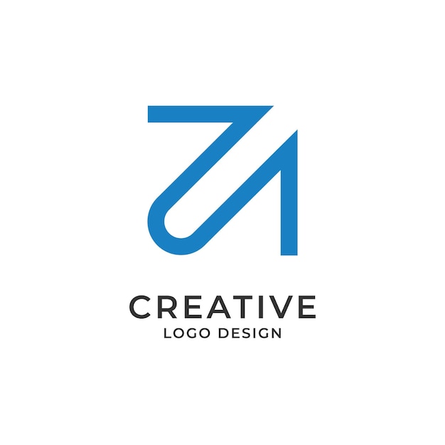 Litera A strzałka projekt logo nowoczesny list A logo ilustracji wektorowych