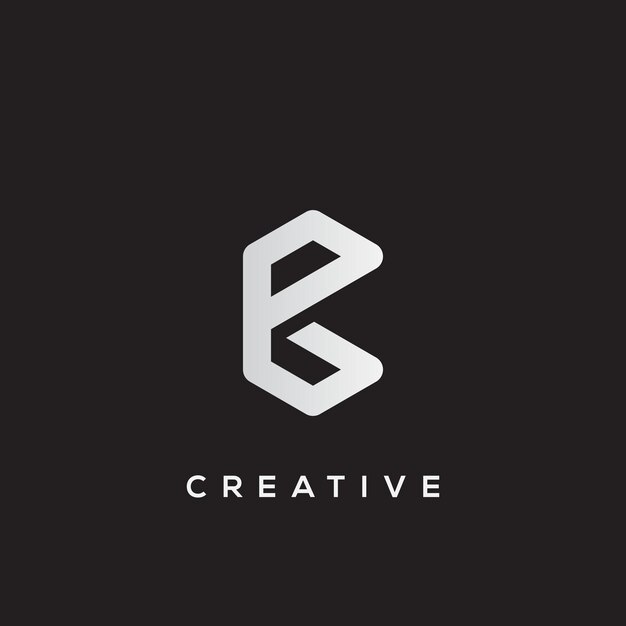 Litera B Logo Design Vector Illustration Nowoczesna ikona Monogram.