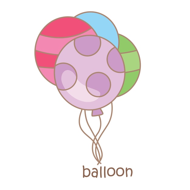 Plik wektorowy litera b na balon ilustracja wektor clipart