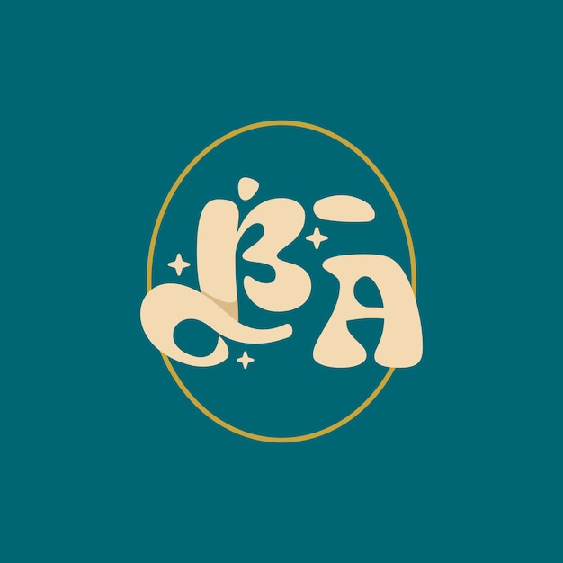 Litera Ba Elegancki Alfabet ślubny Typografia Luksusowa Klasyczne Litery Serifowe Czcionki Dekoracyjne Logo