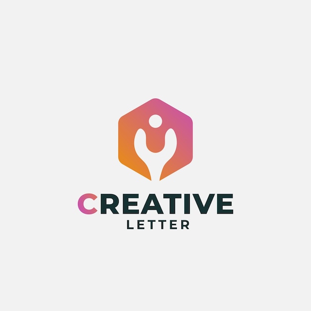 Litera C Logo Monogram Logo Kreatywny List Koncepcja Projektu