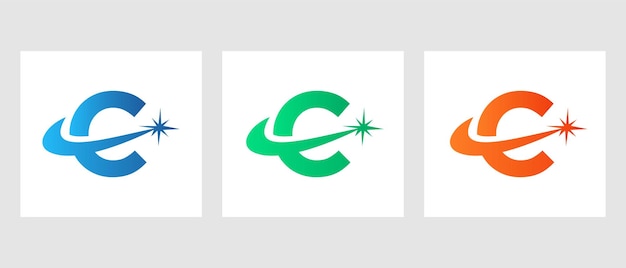 Plik wektorowy litera c spark logo symbol