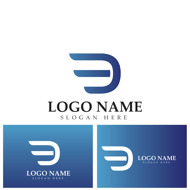 Litera D Logo Ikona Elementy Szablonu Projektu