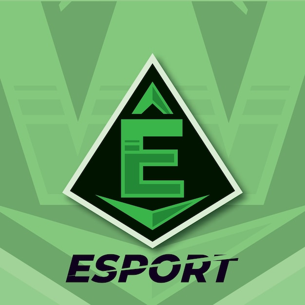 Plik wektorowy litera e esport logo trójkąt esport logo szablon projektu odznaka esport logo wektor ilustracja