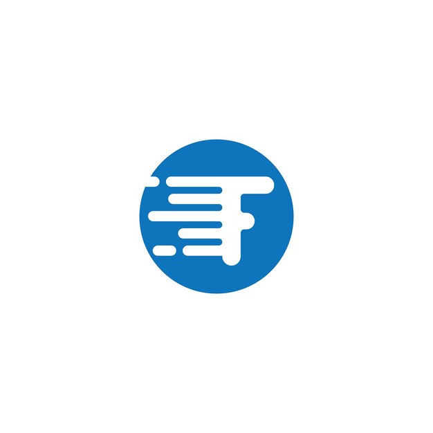 Litera F logo ikona elementy szablonu projektu