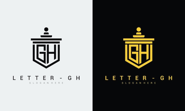 Litera Gh Logo Ikona Projekt Szablon Wektor Premium Wektorów