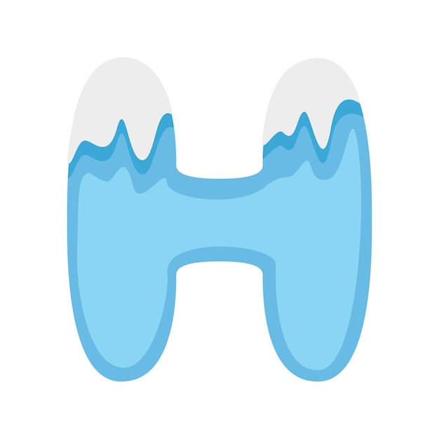 Litera H śniegu Ilustracji Wektorowych