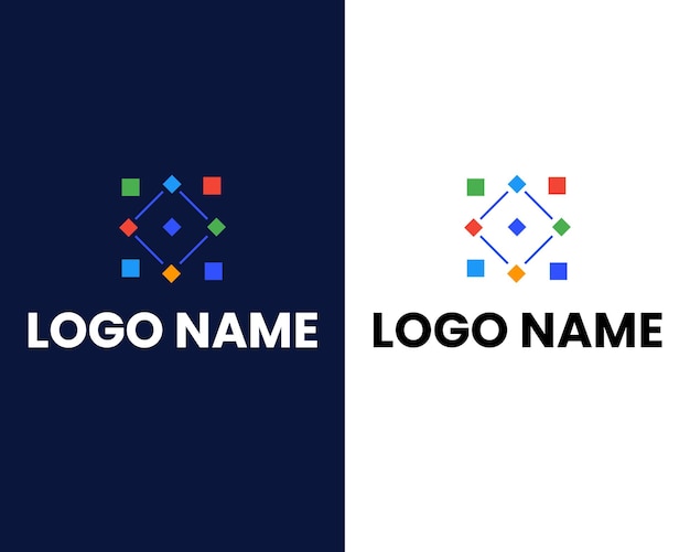 litera h z szablonem projektu nowoczesnego logo tech