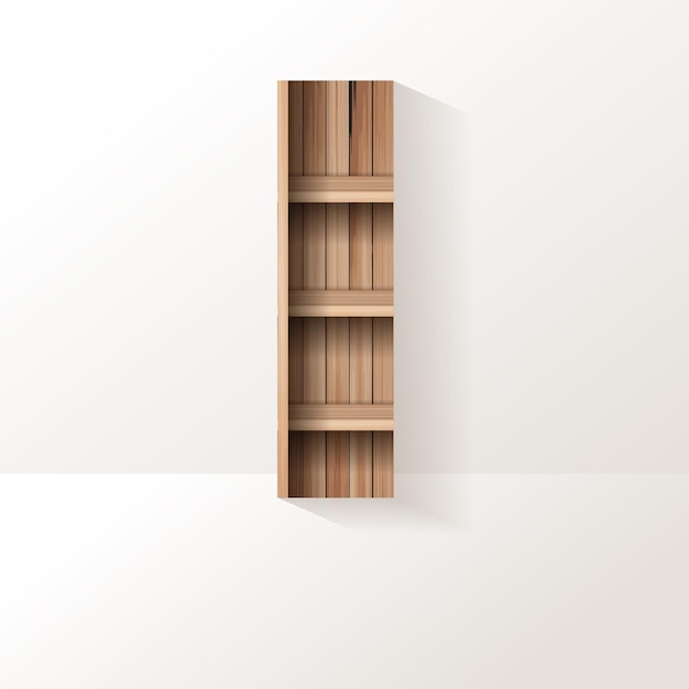 Litera I projekt półki z drewna