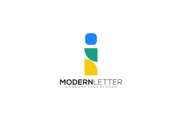 Plik wektorowy litera i wektor szablon projektu logo