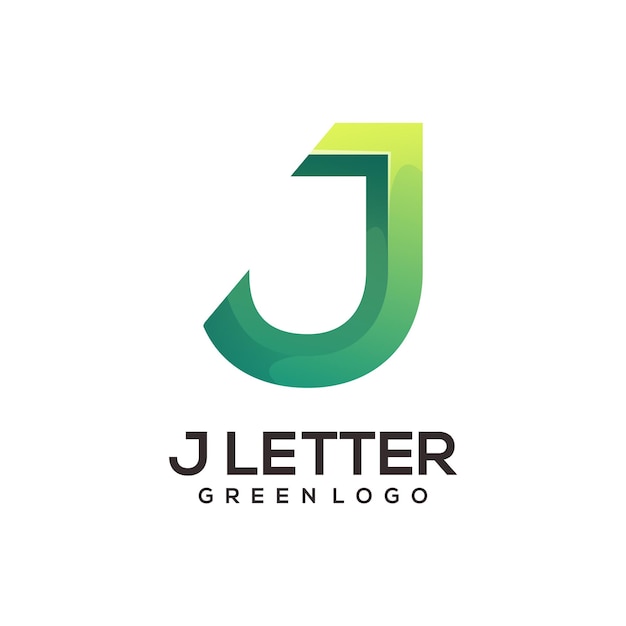 Litera J Logo Gradient Streszczenie Kolorowe