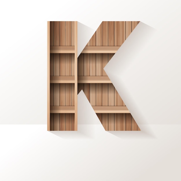 Litera K Konstrukcja Drewnianej Półki