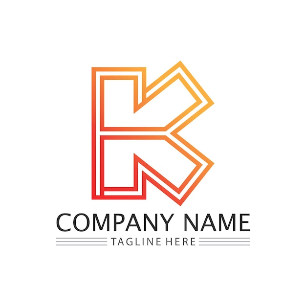 Litera K Logo Ikona Ilustracja Projekt Szablonugraficzny Symbol Alfabetu Dla Logotypu Finansów Firmy Graficzny Symbol Alfabetu Dla Korporacyjnej Tożsamości Biznesowej