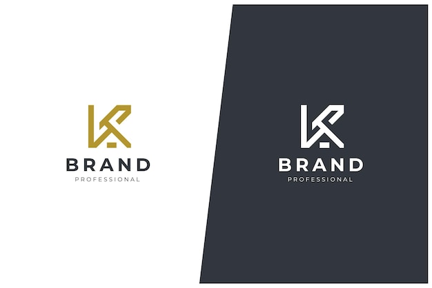 Litera K Monogram Logo Vector Design V8