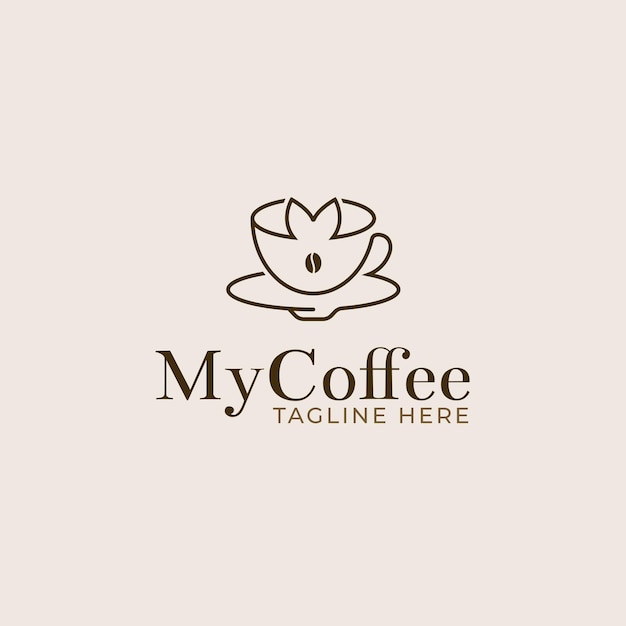 Plik wektorowy litera m kawa logo filiżanka herbaty logo monoline