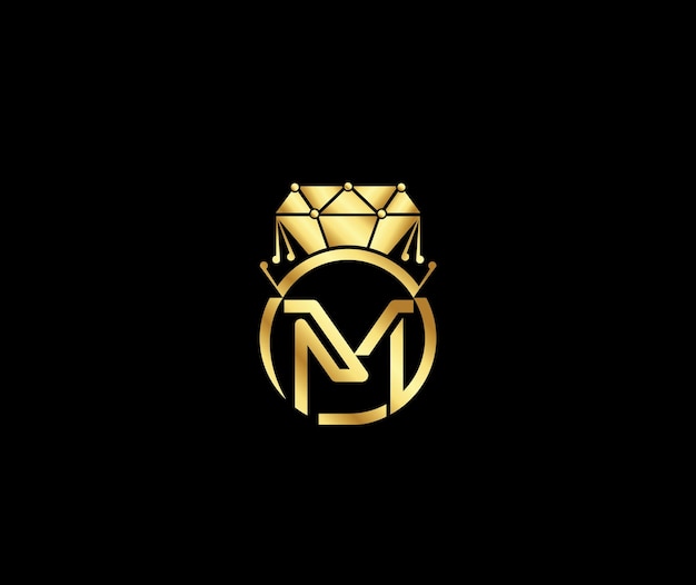 Litera M Kreatywny Diament Luksusowy Nowoczesny Projekt Logo Koncepcja Firmy