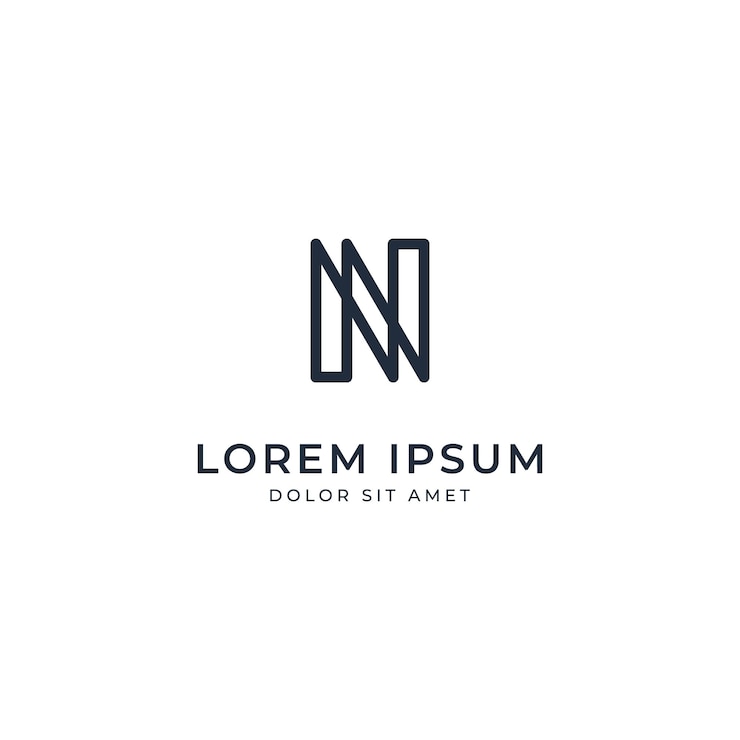 Wektor litera n logo szablon