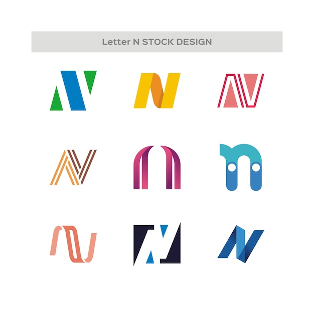 Litera N Stock Design Logo