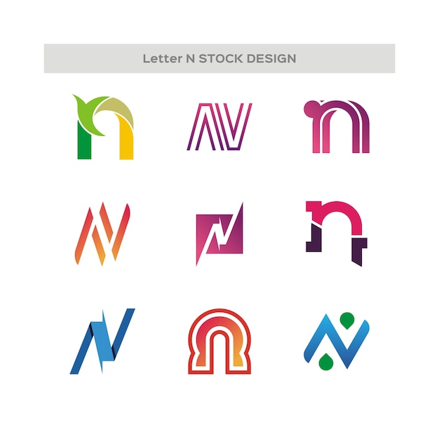 Litera N Stock Design Logo