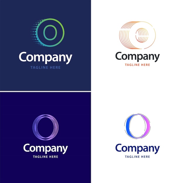 Litera O Big Logo Pack Design Kreatywny Nowoczesny Projekt Logo Dla Twojej Firmy Vector Ilustracja Nazwy Marki