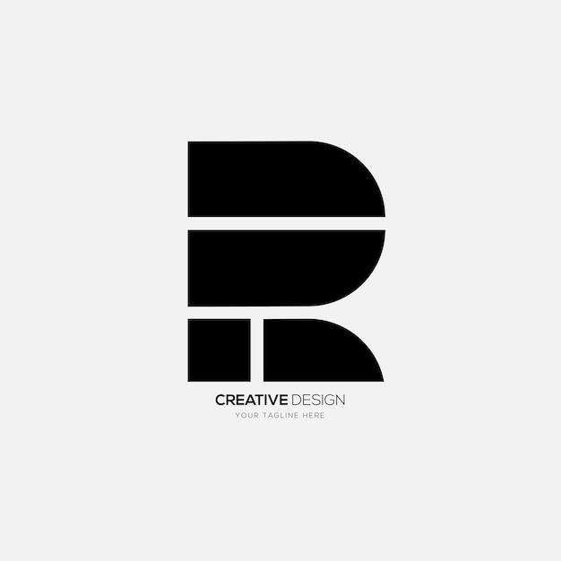 Plik wektorowy litera prd z abstrakcyjnym nowoczesnym monogramem moda kreatywny początkowy projekt logo