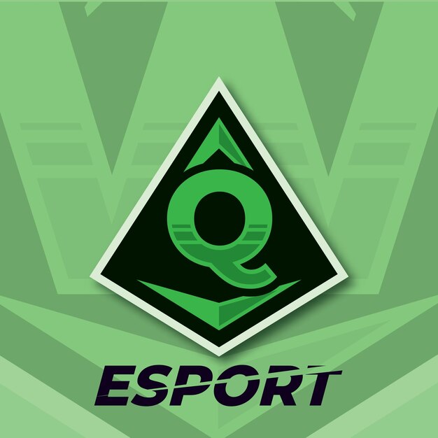 Plik wektorowy litera q esport logo trójkąt esport logo szablon projektu odznaka esport logo wektor ilustracja