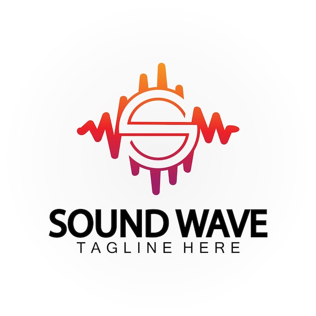 Plik wektorowy litera s dźwięk muzyka audio korektor głosu głośność kształt fali częstotliwość kolorowy wektor logo design