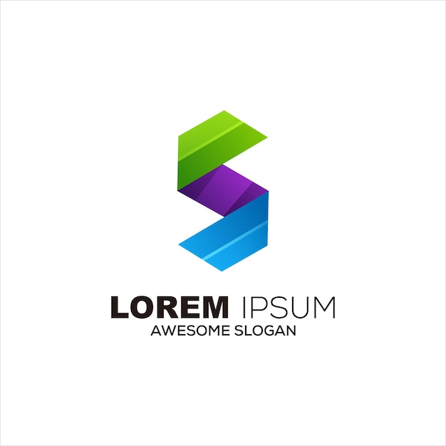 Litera S Kolorowe Logo Wektor