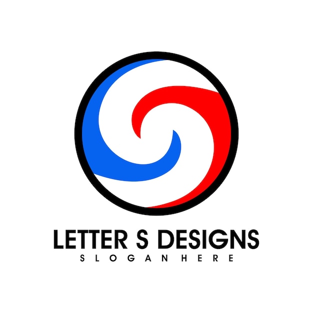 Litera S Logo Wektor Projektu