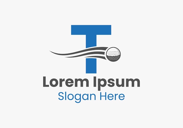 Litera T Golf Symbol Logo. Szablon Logo Hokej