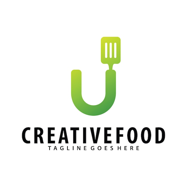 Litera U, Szablon Projektu Logo Creative Food