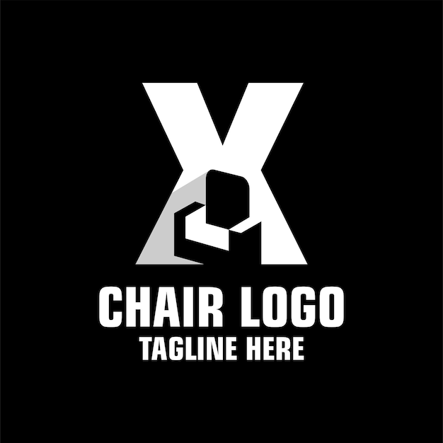 Litera X Sofa Logo Design Szablon Inspiracji, Ilustracji Wektorowych.