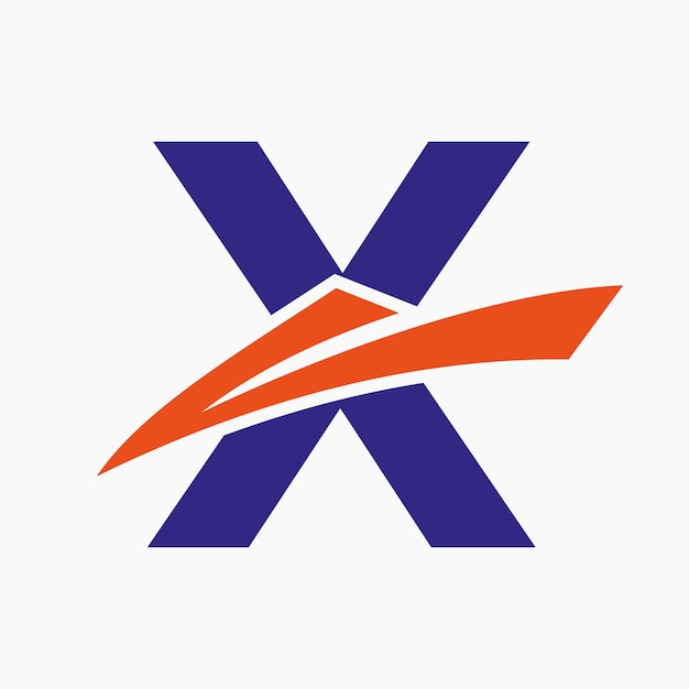 Litera X Wysyłka Logo Żaglówka Symbol Statek Morski Żaglówka Ikona
