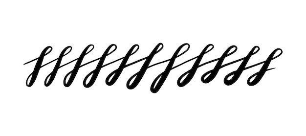Plik wektorowy literowanie zawijasy i wiry ręcznie rysowane element kaligraficzny ilustracja wektorowa w stylu doodle
