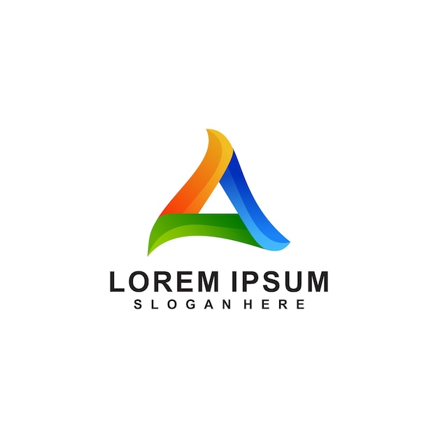 Literuj Logo W Nowoczesnym Kolorze Gradientowym