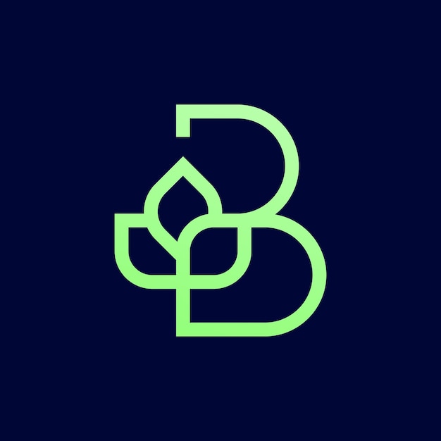 Litery Alfabetu B Monogram Logo