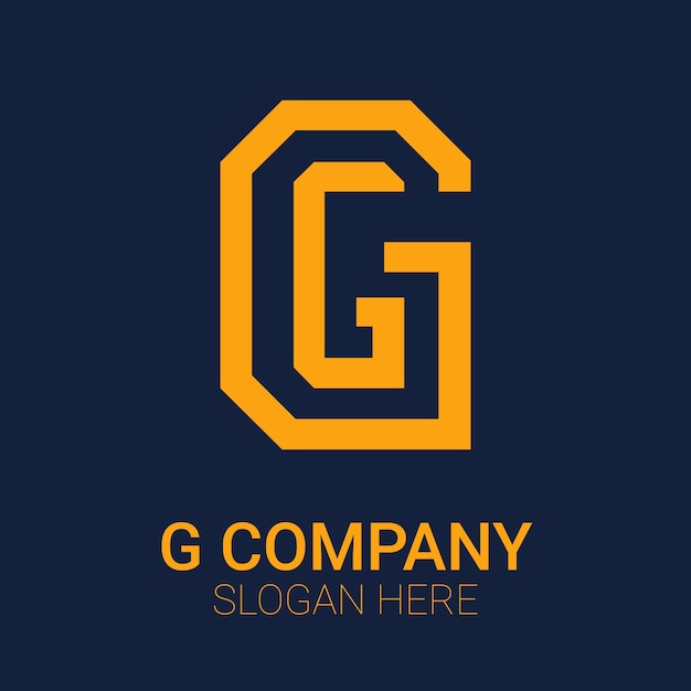 Litery alfabetu początkowe logo monogram g ilustracja