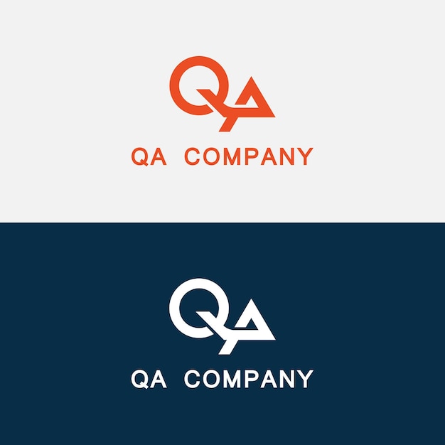 Litery alfabetu QA lub AQ początkowy monogram logo litera Qa projekt logo sztuka wektorowa