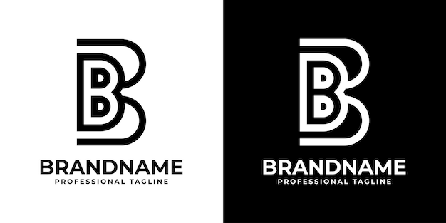 Litery BB Monogram Logo odpowiednie dla każdej firmy z inicjałami BB