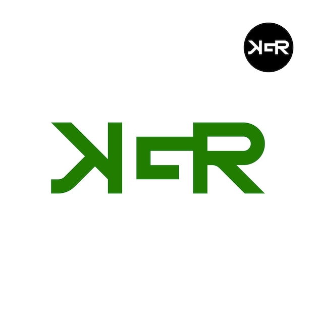 Litery KGR Logo Negatywna przestrzeń