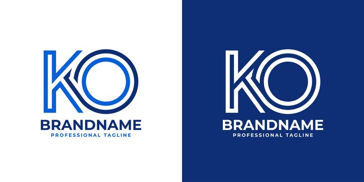 Wektor litery ko linia monogram logo odpowiednie dla biznesu z inicjałami ko lub ok