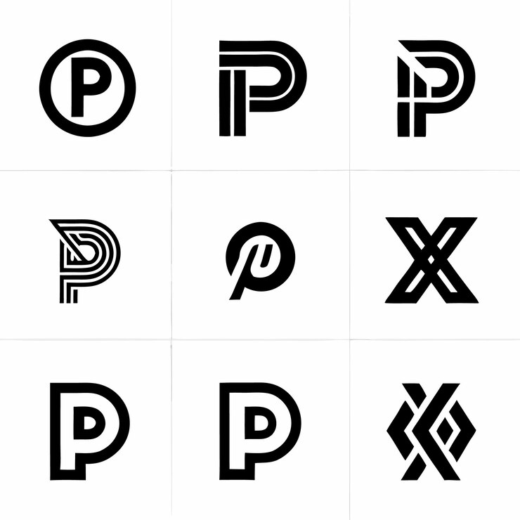 Wektor litery monogramowe logo alphabet design