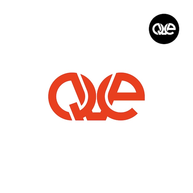 Plik wektorowy litery qve monogram logo projekt małych liter