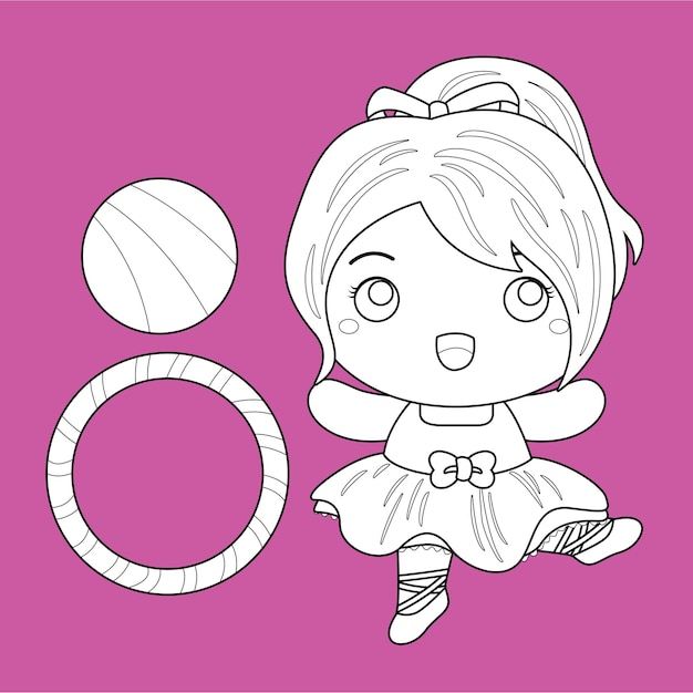 Little Ballerina Ballet Activity Digital Stamp