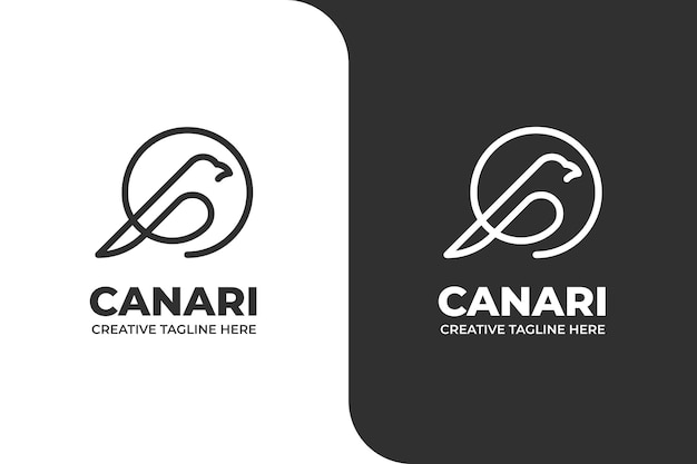 Little Bird Canari Monoline Business Logo