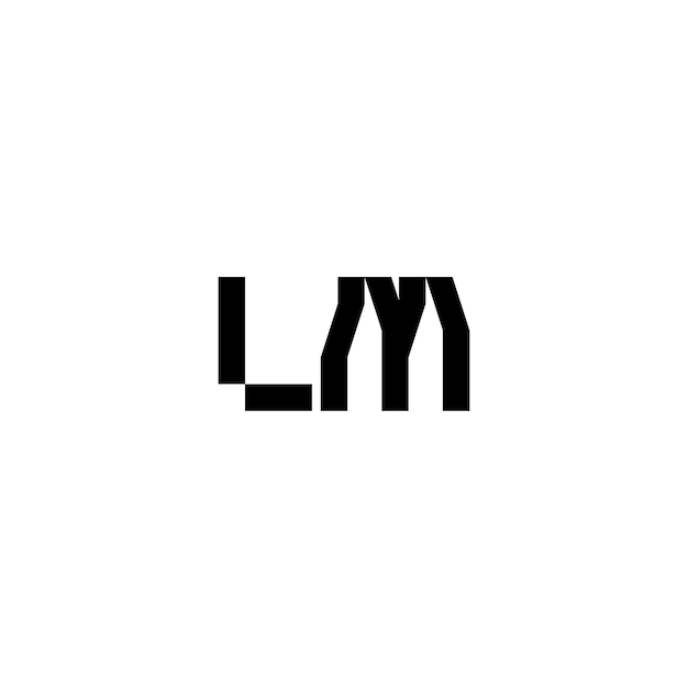 Plik wektorowy lm monogram logo projekt list tekst nazwa symbol monochromatyczne logotyp alfabet znak proste logo