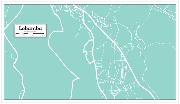 Lobamba Mapa Miasta Suazi W Stylu Retro. Mapa Przeglądowa. Ilustracja Wektorowa.